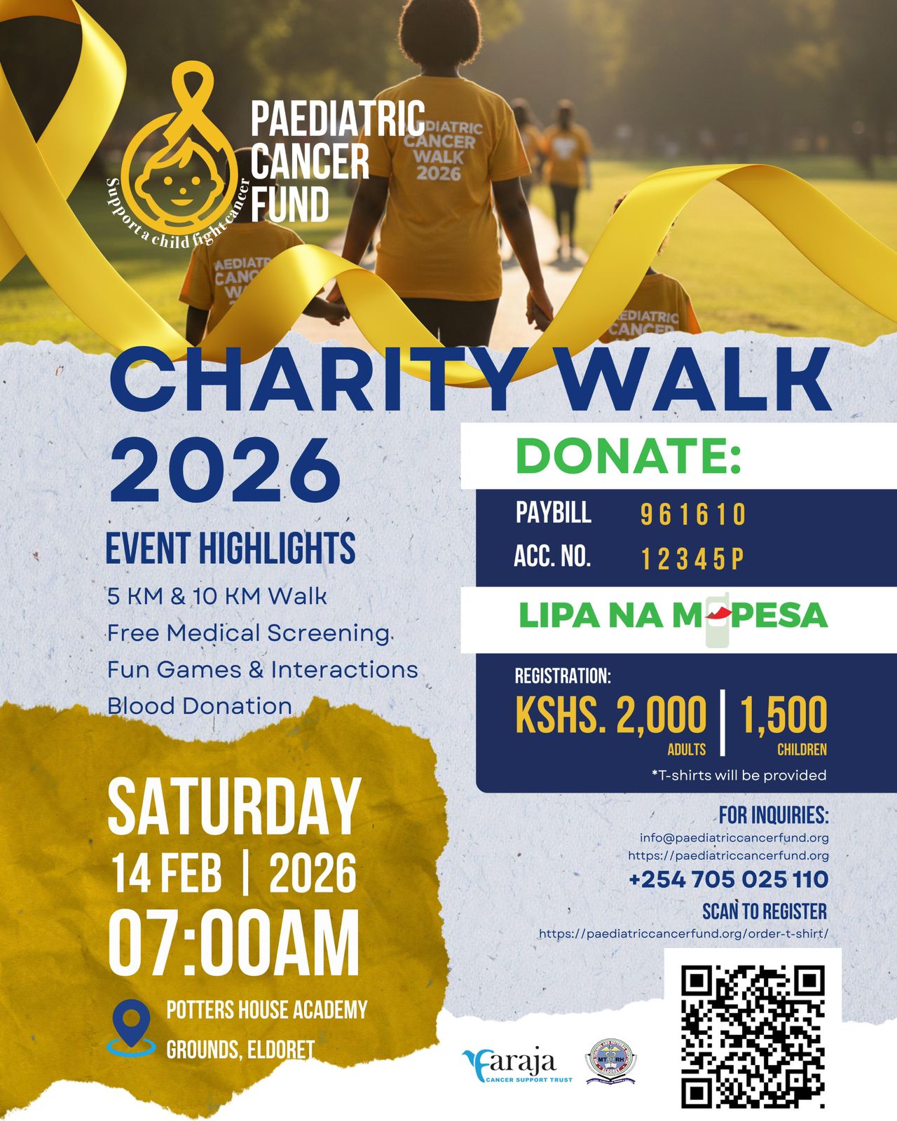 PCF Charity Walk 2026 Event Poster